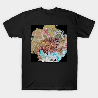 Marbled abstract in earthy colors T-Shirt